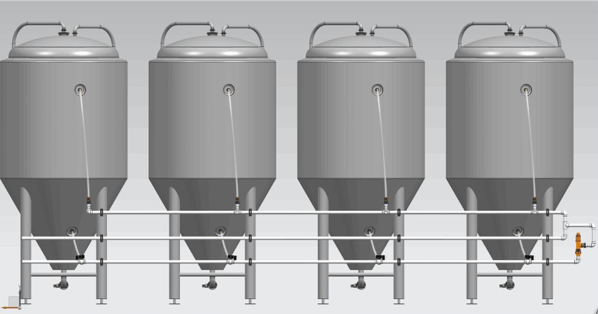 The Glycol pipeline for beer fermenation tank